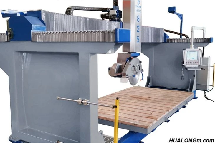 Side view of cnc bridge stone  machine